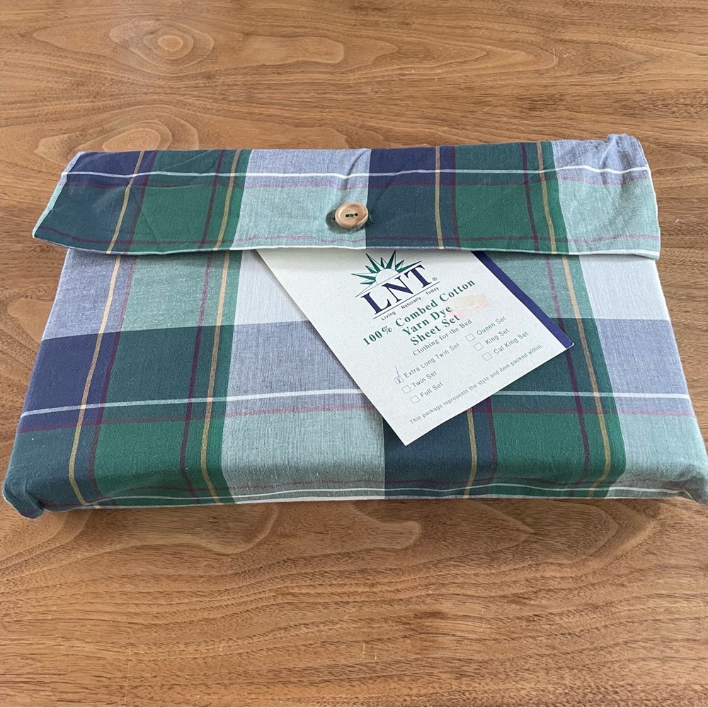 LNT combed cotton, yarn dye sheet set XL twin